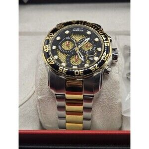 Invicta Pro Diver SCUBA Gold Stainless Steel #19839 Watch. FULL SET - Box, Etc.